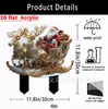 Série de Natal de Novos Produtos Transfronteiriços Enfeites Presentes de Feriado Decoração de Mesa para Casa Artesanato Acrílico 2D Inserções para Piso