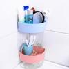 Rack de armazenamento do vaso sanitário Produtos de higiene pessoal Acabamento sem punção Rack de armazenamento de plástico adesivo sem costura Triângulo rack do banheiro