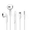 Auriculares con cable de chip digital tipo C de tipo transfronterizo al por mayor de fábrica, semi-in-ear, con control por cable y micrófono, conector redondo de 3.5 mm
