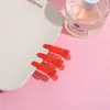 Pinzas de pato de plástico de colores dulces hechas a mano para niños, pinzas para el pelo de plástico sólido tipo gelatina para niñas pequeñas, 3.5 cm