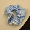 Estilo Coreano Fresco Xadrez Renda Versátil Elástico de Cabelo Grande Versátil de Alta Qualidade Menina Doce Faixa de Cabeça para Rabo de Cavalo Alto