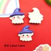 Cara brillante de dibujos animados, lindo fantasma de Halloween, accesorios de resina para hacer uno mismo, pegamento en crema, funda para teléfono, tocado, horquilla, hebilla de zapato, pegatina