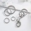 Anillo de Llave de Acero Inoxidable al por Mayorista de Fábrica Anillo Plano de Alambre Plano Anillo de Llave Cadena para Ropa Equipaje Accesorios Anillo para Colgar Juguetes