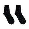 Calcetines de rizo con lunares de encaje, algodón puro para otoño e invierno, calcetines transpirables y absorbentes de sudor hasta la pantorrilla, estilo coreano, modernos y versátiles, marca Zhuji