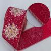 Rolo de linho sintético de Natal, fita dourada e prateada estampada a quente, tecido, DIY, feito à mão, decoração de laço de Natal para casamento, fita artesanal