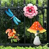 Paredão de Jardim Pátio Parede de Ferro Decoração Pingente Flor Borboleta Jardim de Infância Varanda Externa Pendurado na Parede Decoração de Parede