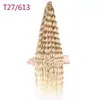 Aubes Cabello Sintético Paquete de Crochet para Cabello Onda Profunda Cabello a Granel 30 Pulgadas 120g Paquete de Cabello para Mujeres