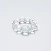 Smoky RainPulsera de Cristal Natural Blanco para Mujer, Diseño de Moda, Pulsera de Lujo Ligero al por Mayor