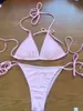 2026 Nuevo Traje de Baño Sexy Europeo y Americano Transfronterizo para Mujer Bikini de Color Sólido Dividido Verano Playa Moda Traje de Baño Mujer