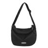 Nylon casual grande capacidade crossbody bolsa japonesa casal all-match bolsa de ombro simples cor sólida estudante classe mochila
