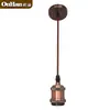 DIYE27 Portalamparas de Araña Vintage Línea Colgante Taza de Lámpara de Aluminio Colgante Línea de Cable de Tornillo Grande Portalamparas Antiguo de Edison