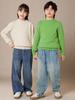 Otoño e Invierno Nuevo Tejido de Cuello Medio Alto para Hombres y Mujeres Ropa Infantil Elegante de Moda Versátil Cálido de Manga Larga Tendencia