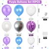 Transfronteiriço Nova Sereia Ágata Roxa Branco Transparente Nao Balão Azul e Branco Balão Menina Arranjo de Festa de Aniversário