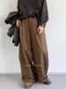Pantalones Casuales de Color Café Retro Americano para Hombre, Pantalones Cargo Rectos Sueltos de Caída para Primavera y Otoño, Pantalones Largos Casuales para Hombre