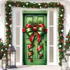Cortina de puerta de Navidad, tela de fondo de puerta de poliéster, decoración de puerta para fiestas festivas, venta al por mayor transfronteriza, admite diseños personalizados basados en imágenes proporcionadas