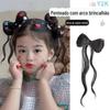 Little Red Book Same Bow Grab Clip Hair Bag Peruca infantil Dopamina feminina com cabeça dupla esférica