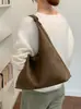 Bolsa de ombro grande, de cor sólida, moderna, minimalista e elegante para mulheres, nova bolsa tote de axila da moda 2026, estilo coreano