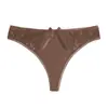 Tanga de Talla Grande Personalizado para Procesamiento de Exportación Europeo y Americano, Ropa Interior con Encaje Cosido y Empalmado, Pantalón T de Niña Lindo con Lazo