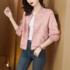 Cardigan Casuais de Uniforme de Baseball para Mulheres Outono 2023 Novo Mangas Raglan Jaqueta Jacquard Solta Curta Roupa Exterior