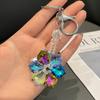 Celebridad de Internet Llavero de Coche de Copo de Nieve de Cristal Simple Llavero Personalizado Colgante para Bolso de Mujer Lindo Regalo