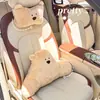 Oso de Dibujos Animados para Coche Almohada Cervical para Reposacabezas de Coche Peluche Lindo Almohada Lumbar para Coche Cómodos Accesorios Interiores de Coche