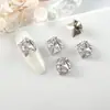 Pedras Strass Brilhantes de Zircônia K9 para Nail Art (Sem Base), Acessórios Brancos de Luxo Acabados para Unhas Ovais e Retangulares