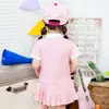 2023 polo estilo Colegio de Comercio Exterior Unicornio Ropa para niños verano Comercio exterior niñas manga corta Vestido estilo occidental moda