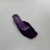 Elegantes sandalias de tacón de gatito con punta cuadrada de estilo simple de una tira para mujer, nueva colección verano 2026, delicadas y adecuadas para combinar con vestidos