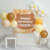 Tapiz decorativo de fondo para fiesta de cumpleaños de niños y bebés con diseño de oso de estilo Ins.