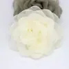 Grampo de Cabelo Flor de Camélia Tridimensional Flor Queimada Coreana Flor de Seda Organza Peônia Rosa de Tecido DIY Acessórios de Cabelo 6cm