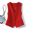 Chaleco de Traje para Mujer 2024 Primavera y Otoño Nuevo Ajuste Delgado Capa Exterior Chaleco Corto Azul para Mujer