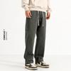 Ceecuz Macacão estilo japonês Calças soltas retas casuais masculinas primavera e outono na moda All-match Vintage Calças largas Calças compridas