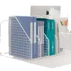 Estante para Archivos, Estante de Almacenamiento para Escritorio, Caja de Almacenamiento para Carpetas, Metálico de Gran Capacidad para Uso de Oficina