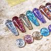 Esmalte de Uñas con Glitter Transfronterizo Irregular de Diamante Triturado Esmalte de Uñas Gel de Fototerapia Cubo Mágico Luz de Estrellas Espumoso Gel Flash
