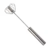 Prensa batedora de ovos semiautomática semiautomática de aço inoxidável rotativa manual batedor de ovos creme de ovos ferramenta de chicote manual