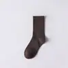 Meias Masculinas Quatro Estações Outono/Inverno 2026 Novas Meias de Algodão Meias Casuais Masculinas de Cano Médio Meias de Negócios com Costura de Alta Elasticidade