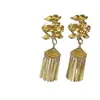 Sinos Dourados Estão Cheios Novo Grampo de Cabelo com Borla de Flor Dourada Estilo Chinês, Acessório de Cabelo de Luxo Leve Exclusivo de Nicho para Mulheres