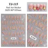 Pegatinas de uñas mariposa deslumbrantes transfronterizas, múltiples estilos disponibles, pegatinas de uñas mariposa 3D de aurora soñadora con estampado en caliente, modelo TJ