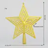 Nuevo Adorno de Estrella de Cinco Puntas Tridimensional Transfronterizo para la Punta del Árbol de Navidad Accesorios de Decoración Decoración Navideña Diseño de Escena Festiva