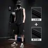 Conjunto de Chaleco sin Mangas y Shorts Moderno para Hombre, Ropa Deportiva de Cuello Redondo, Estilo Delgado de Verano, Atuendo Casual