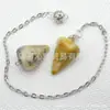 Venta caliente Ágata natural Cristal gema cono hexágono cono colgante DIY Colgante de cristal