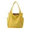Bolso de Estilo Transfronterizo Nuevo 2026, Bolso Tote Sencillo de Color Sólido, Bolso Plegable de Tela de Nylon de Gran Capacidad, Bolsa de Compras, Bolso para Mujer