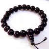 Pulsera Elástica Cabeza de Calabaza Negra 8mm, Pulsera Exagerada Personalizada con Cuentas de Cabeza de Buda de Tres Vías, Pulsera de la Fortuna