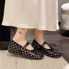 Zapatos Mary Jane con Lazo y Lunares 2026 Hebilla Correa Única Primavera/Verano Punta Redonda Estilo Francés Nuevos para Aumentar la Altura 3cm