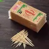 Palitos de Dente para Uso Doméstico, Palitos de Bambu com Pontas Duplas, Caixa de Palitos de Dente no Atacado, Palitos de Dente Descartáveis Comerciais de Alta Qualidade com Pontas Duplas para Restaurante, Portátil