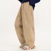 Pantalones para niño 2026 primavera y otoño nuevo estilo pantalones de pierna ancha para niños sueltos y modernos para niños mayores, pantalones casuales para exteriores de pierna curva