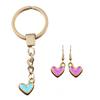 1 5 colores 9X9mm acero inoxidable dorado gota de aceite corazón de durazno amor colgante pequeño de color accesorios de joyería diy