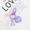 Llavero de Oso diy Colgante de Llavero Hecho a Mano para Colgar Funda de Teléfono Oso de Amor Estrella de Cinco Puntas