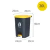 Bote de basura de pedal con tapa, tamaño grande, alta capacidad, adecuado para uso comercial, restaurantes, oficinas, áreas exteriores, dormitorios y cocinas domésticas