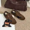 Moda Verão Novo Bloco de Cores Sapatos de Treino Alemães Femininos Couro Macio Cadarço Solado Grosso Casual Sapatos Esportivos Sapatos Femininos
